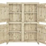 Steigerhouten kast Newport
