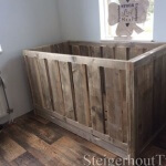 Steigerhouten ledikant Sundsvall met verstelbare bodem