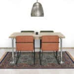 Steigerhouten tafel met steigerbuizen Enid