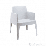 Box stoel wit kunststof | OUTLET