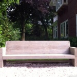 Steigerhouten tuinbank Bemidji met blok armleuningen