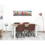 Steigerhouten tafel Tama met landlelijke poten