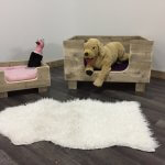 Steigerhouten hondenmand Milow