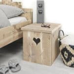Steigerhouten nachtkastje Loda