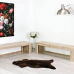 Steigerhouten bank zonder rugleuning Moore