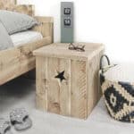 Steigerhouten nachtkastje Vidor