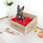 Steigerhouten hondenmand Sammy