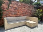Steigerhouten loungebank Arona met strak design