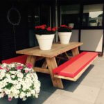 Steigerhouten picknick tafel Stokane