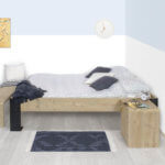 Steigerhouten bed Canby
