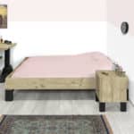 Steigerhouten bed Magee