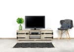 Steigerhouten TV meubel Weston met industriele scharnieren