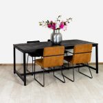 Zwarte Mangohout Eettafel