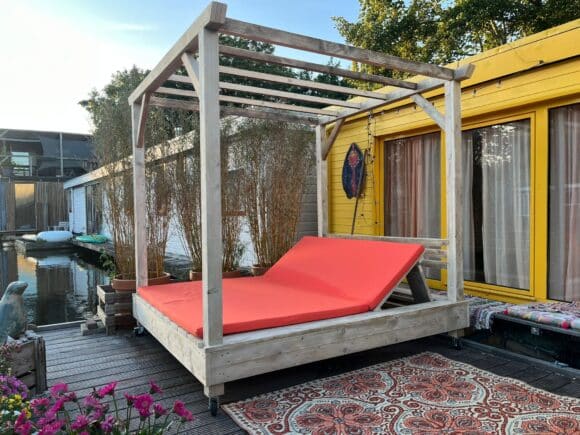 Steigerhouten hemelbed Barto