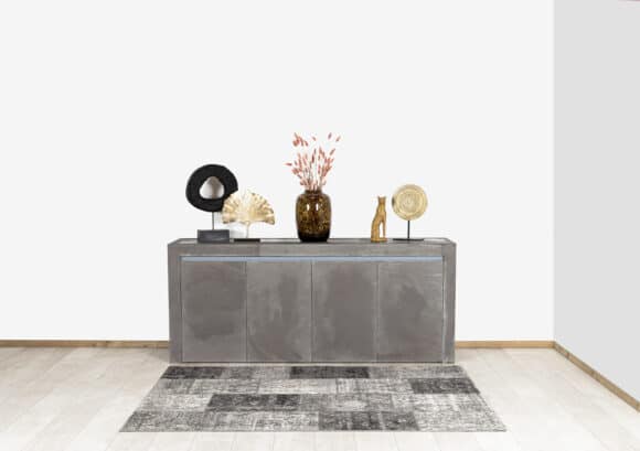 Betonlook dressoir Paige met deuren
