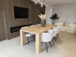 Eikenhouten tafel Albin met blokpoten