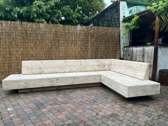Steigerhouten loungebank Wana