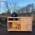 Douglas houten buitenkeuken Paden met deur