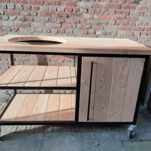 Douglas houten buitenkeuken Tatum met stalen frame