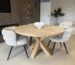 Eikenhouten tafel Trego met houten matrixpoot