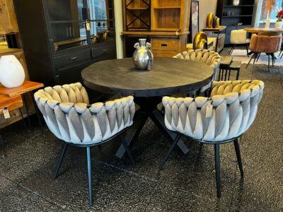 Mango tafel rond zwart Laval