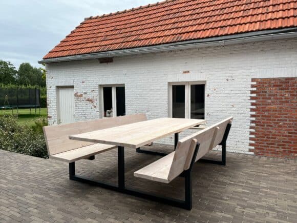 Douglashout picknicktafel Ediz met rugleuning