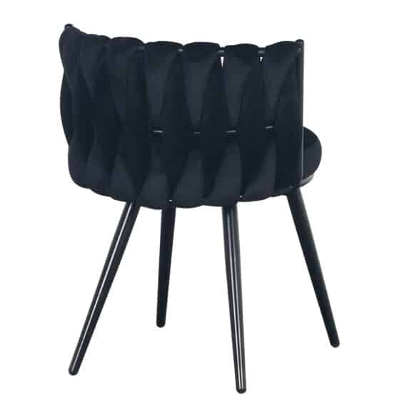 Moon chair velvet - zwart