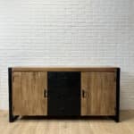Mangohouten dressoir Cleo met staal