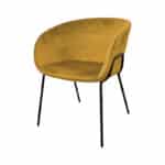 Stoel Portland Velvet Goudgeel