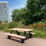 Kinder picknicktafel Billy douglashout en staal