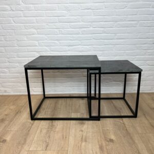 Salontafel set Hege zwart marmer