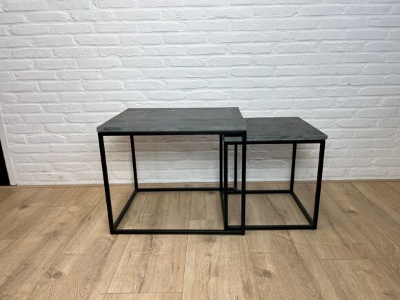 Salontafel set Hege zwart marmer