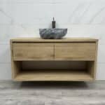 Eiken badkamermeubel Dane met open vak