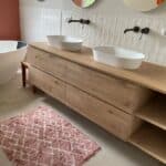 Eiken badkamermeubel Nina met laden en open vak