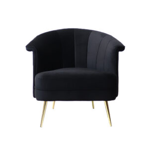 Fauteuil Amy zwart velvet