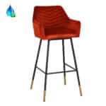 Barkruk Fiona koper velvet