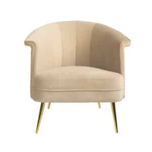 Fauteuil Amy beige velvet