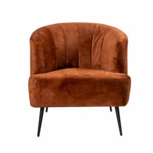 Fauteuil Billy koper velvet