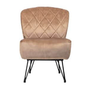 Fauteuil Else taupe velvet