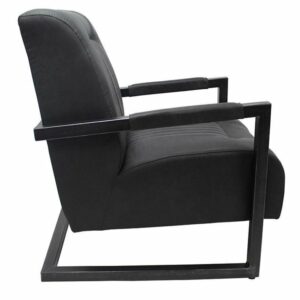 Fauteuil Austin zwart microvezel