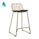 Barkruk Jenny goud staal