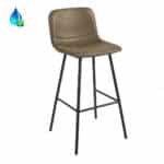 Barkruk Mikky eco-leer olijfgroen