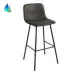 Barkruk Mikky eco-leer zwart