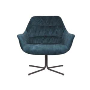 Fauteuil Lizzy donkerblauw velvet