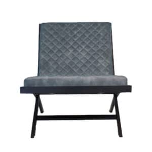 Fauteuil Madrid blauw velvet