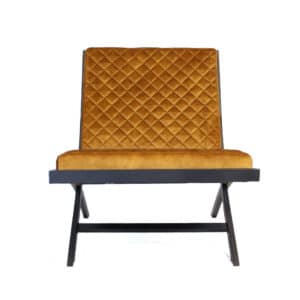 Fauteuil Madrid okergeel velvet