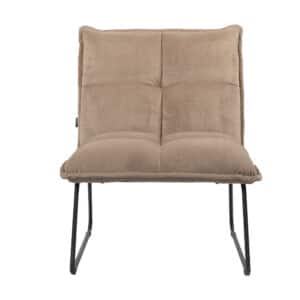 Fauteuil Malaga taupe velvet