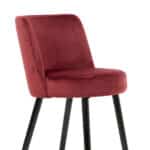 Eetkamerstoel Eckley velvet bordeaux | set van 2