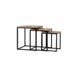 Mangohout salontafel set naturel Rhode