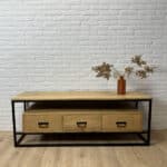 Mangohouten tv-meubelen Amal met staal